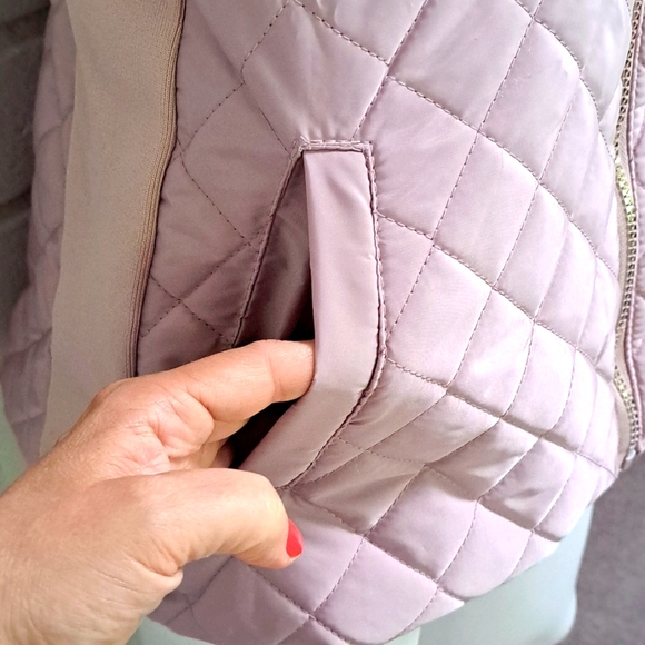 Cavalini Purplish Pink Sleeveless Hooded Fuzzy Lined Jacket. Size Small NWOT - Picture 4 of 12